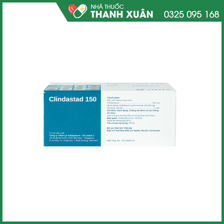 Clindastad 150 thuốc kháng sinh điều trị các chứng nhiễm khuẩn